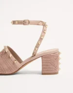 Valentino Rockstud Calfskin Sandal With Cornely Embroidery 60Mm - Image 2